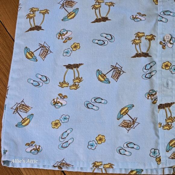 Vintage Matching Hawaiian Button Shirts Men Women His Hers Costume Pink Blue L - Picture 14 of 16